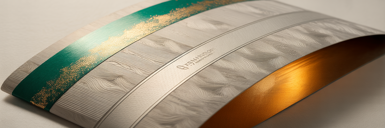 Ledger strip with foil security stripe